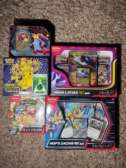 Pokemon Sealed Lot - Surging ETB, Hops Zacian +Mega Latias ex Box, Koraidon Deck - Image 1