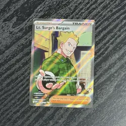 Lt. Surge's Bargain Full Art 170/132 Me01: Mega Evolution Holo POKEMON NEAR MINT - Image 1