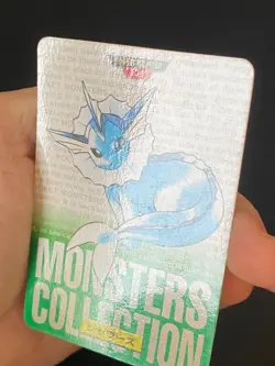 JAPANESE POKEMON VAPOREON No.134 CARDDASS GREEN 1996 AQUALI - VG/EXC - Image 3