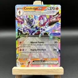 POKEMON - CERULEDGE EX 036/191 DOUBLE RARE HOLO SCARLET & VIOLET SURGING SPARKS - Image 2