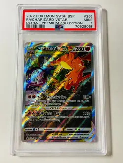PSA 9 Charizard VSTAR 2022 Pokemon SWSH 262 Black Star Promo UPC Full Art +Bonus - Image 1