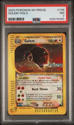 Pokemon Golem Skyridge Crystal Holo Rare #148 PSA 7 swirl 💫 - Image 1