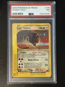 Pokemon Golem Skyridge Crystal Holo Rare #148 PSA 7 swirl 💫 - Image 3