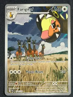 Pokemon TCG S&V Paldea Evolved Farigiraf 228/193 Illustration Rare Near Mint - Image 1