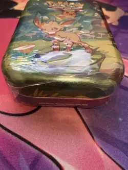 Pokemon TCG Prismatic Evolutions Leafeon Mini Tin Sealed New - Image 2