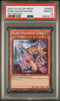 PSA 10 GEM MINT Dark Magician Girl MP24-EN053 1st Ed Yu-Gi-Oh! Alt Art Prismatic - Image 1