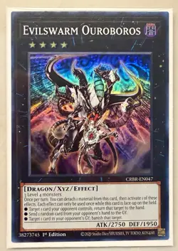 Yugioh! 1x Evilswarm Ouroboros CRBR-EN047 Super Rare 1st Ed NM - Image 1