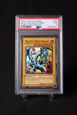 PSA 5 Blue-Eyes White Dragon SKE-001 Kaiba Evolutions Unlimited Yu-Gi-Oh! TCG - Image 1