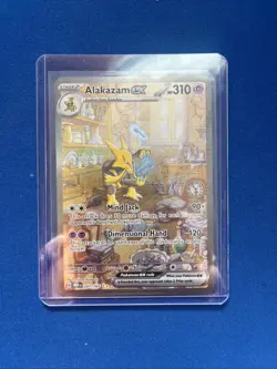 Pokemon Alakazam EX TCG Scarlet Violet-151 Holo Full Art Card 201/165 - Image 1