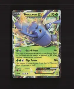 Heracross EX 4/111 Furious Fists Ultra Rare Holo Pokemon Card LP - Image 1