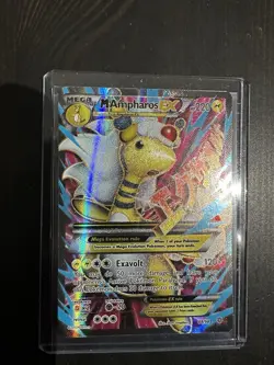 Mega Ampharos EX Full Art 88/98 Pokemon Card Ancient Origins Near Mint Minus NM- - Image 1
