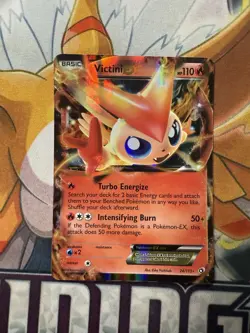 Victini EX 24/113 Holo Ultra Rare BW Legendary Treasures Pokemon Card MP - Image 1