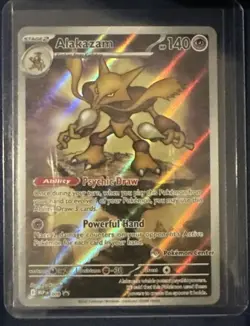 FAST FREE SHIPPING Pokemon TCG Alakazam Pokemon Center Stamped Promo Card 009 NM - Image 1