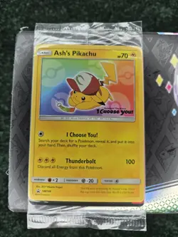 SEALED Ash’s Pikachu TCG SM108 2017 Promo Card Pokemon "I Choose You" - Image 1