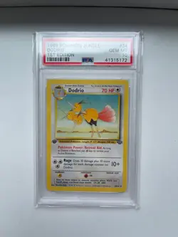 1999 Pokemon Jungle Dodrio 34/64 1st Edition Non-Holo Card PSA 10 GEM MINT - Image 1