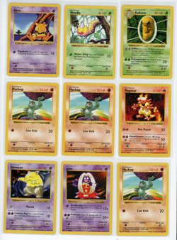 2000 Pokemon Base Set Shadowless Common & Uncommon 44 Card LOT (EG) - Image 1
