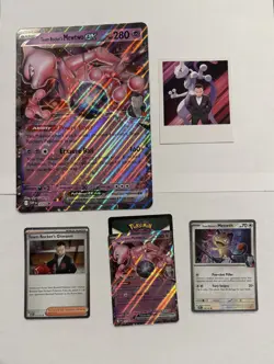 Pokemon Team Rocket's Mewtwo ex Box Promo Card Set - (SVP 205 Black Star Promo) - Image 1