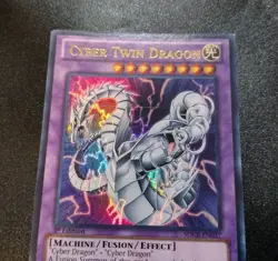 Cyber Twin Dragon SDCR-EN037 Super Rare 1st Edition Yugioh Card LP - Image 2