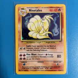 Ninetales Holo Unlimited Rare Pokemon TCG Card 12/102 Base Set LP - Image 1