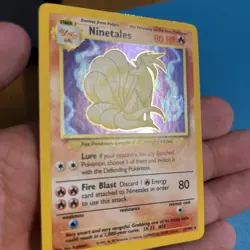 Ninetales Holo Unlimited Rare Pokemon TCG Card 12/102 Base Set LP - Image 3