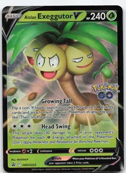 Alolan Exeggutor V - SWSH225 Sword & Shield Promo Cards Promo Holo MP Pokemon - Image 1