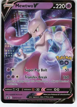 Mewtwo V - SWSH223 Promo Holo SWSH: Sword & Shield Promo Cards NM Pokemon - Image 1