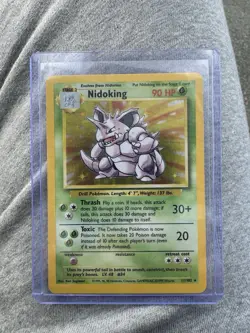 Pokemon TCG Nidoking Base Set Holo Unlimited Rare Card 11/102 LP/NM - Image 1
