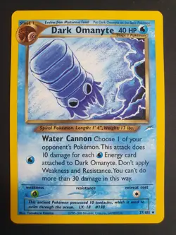 Dark Omanyte 37/105 - Neo Destiny Set - Pokemon Card - Near Mint Condition - Image 1