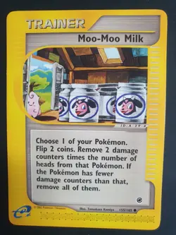 Moo-Moo Milk 155/165 Trainer - Expedition Base Set - Pokemon Ereader Card - NM - Image 1