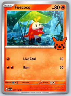 Fuecoco - Trick or Trade 2024 - Paradox Rift PAR 023/182 Pokemon Card - Image 1