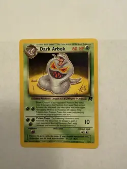Dark Arbok 19/82 W Stamp Team Rocket 2000 WOTC Vintage Pokemon Card NM/LP - Image 1