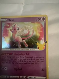 Pokemon TCG Mew Celebrations Holo Rare Card 011/025 Near Mint/Mint Condition - Image 3