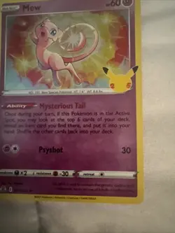 Pokemon TCG Mew Celebrations Holo Rare Card 011/025 Near Mint/Mint Condition - Image 5