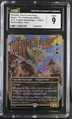 KORVOLD, FAE-CURSED KING Secret Lair Foil Mythic Outlaw CGC 9 MTG [Nostalgium] - Image 1