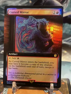 MTG | Cursed Mirror (Extended) [Doctor Who] ✨FOIL✨ - Image 1