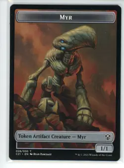 MYR // TREASURE DOUBLE-SIDED TOKEN Commander 2021 #28//7 C21(NM)(MTG) - Image 1