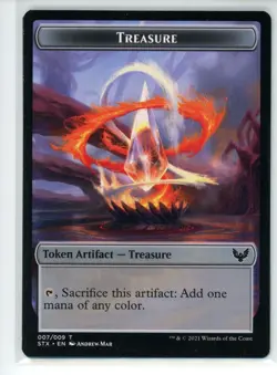 MYR // TREASURE DOUBLE-SIDED TOKEN Commander 2021 #28//7 C21(NM)(MTG) - Image 2
