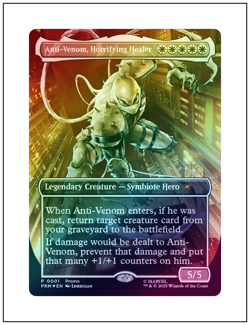1x Anti-Venom, Horrifying Healer, Borderless Art Foil, Spider-Man Promo 1 MTG NM - Image 1