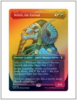 1x Neheb, the Eternal, Foil, Borderless Art, Magic the Gathering MTG NM - Image 1