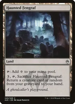1x Haunted Fengraf NM Eng MTG - Masters 25 - Image 1