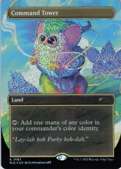 MTG Command Tower (Confetti Foil) (7067) | NM Foil | Secret Lair Furby {SLD} - Image 2