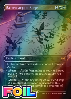 x1 Barrensteppe Siege TDM MTG 384 FOIL BORDERLESS RARE M/NM 1x - Image 1