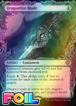 x1 Dragonfire Blade TDM MTG 324 FOIL SHOWCASE RARE M/NM 1x - Image 1