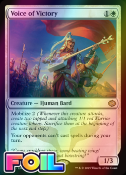 x1 Voice of Victory TDM MTG 33 FOIL RARE M/NM 1x - Image 1