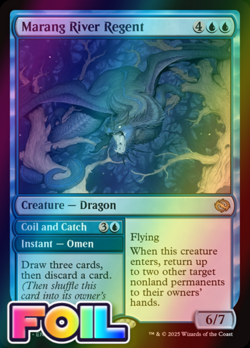 x1 Marang River Regent // Coil and Catch TDM MTG 51 FOIL RARE M/NM 1x - Image 1