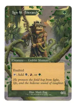 Ignoble Hierarch Altered Full Art MTG Magic Retro Borderless Mana Jund Custom - Image 1