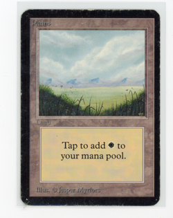 Magic The Gathering MTG Alpha Edition Plains (B) HP (EG) - Image 1