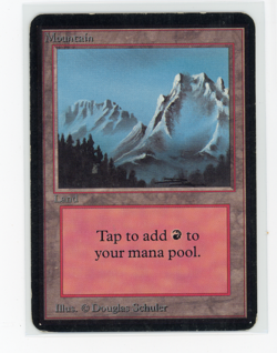 Magic The Gathering MTG Alpha Edition Mountain (B) HP (EG) - Image 1