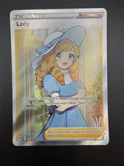 TCG Pokemon Lady 193/196 Lost Origin Sword & Shield FULL ART TRAINER, NM - Image 3