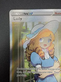 TCG Pokemon Lady 193/196 Lost Origin Sword & Shield FULL ART TRAINER, NM - Image 4